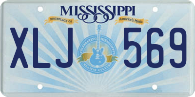 MS license plate XLJ569