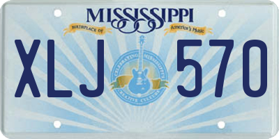 MS license plate XLJ570