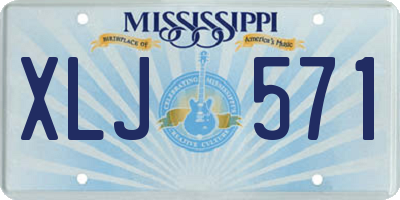 MS license plate XLJ571