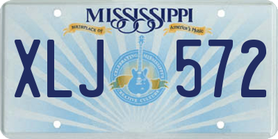 MS license plate XLJ572