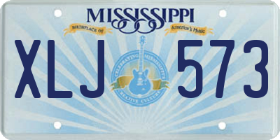 MS license plate XLJ573