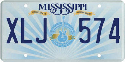 MS license plate XLJ574
