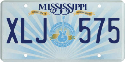 MS license plate XLJ575