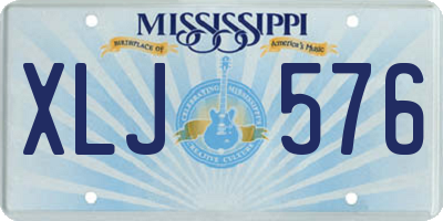 MS license plate XLJ576