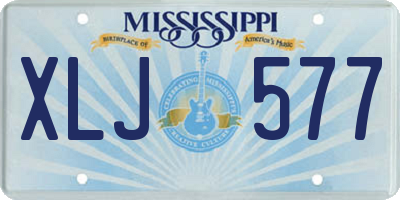 MS license plate XLJ577