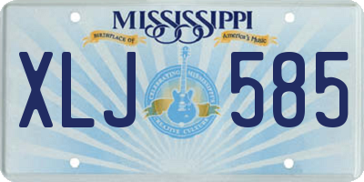 MS license plate XLJ585