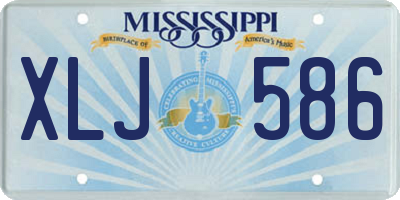 MS license plate XLJ586