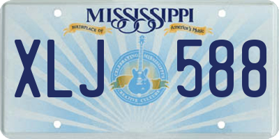MS license plate XLJ588
