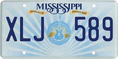 MS license plate XLJ589