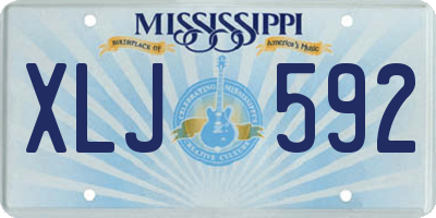 MS license plate XLJ592