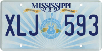 MS license plate XLJ593