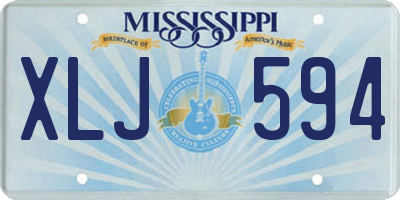 MS license plate XLJ594