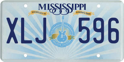 MS license plate XLJ596