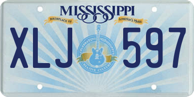 MS license plate XLJ597