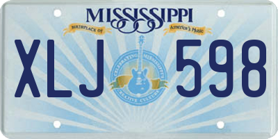 MS license plate XLJ598