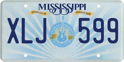 MS license plate XLJ599