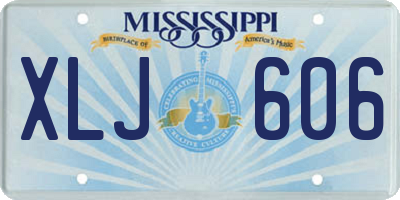 MS license plate XLJ606