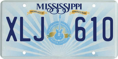 MS license plate XLJ610