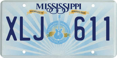 MS license plate XLJ611