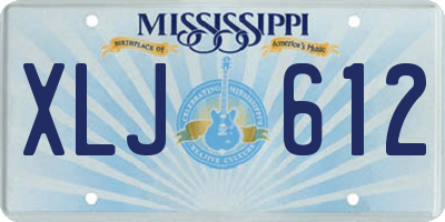 MS license plate XLJ612