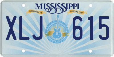 MS license plate XLJ615
