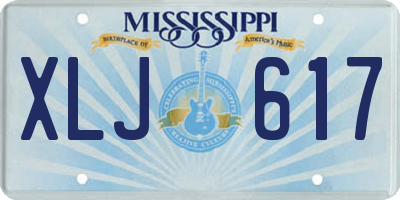 MS license plate XLJ617