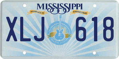 MS license plate XLJ618
