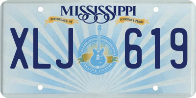 MS license plate XLJ619