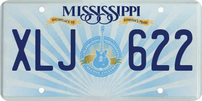 MS license plate XLJ622
