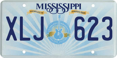 MS license plate XLJ623