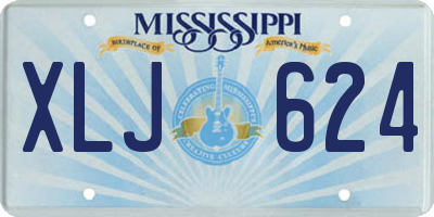 MS license plate XLJ624