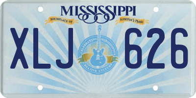MS license plate XLJ626