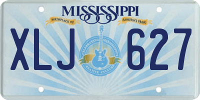 MS license plate XLJ627