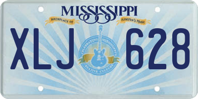 MS license plate XLJ628