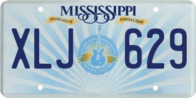 MS license plate XLJ629