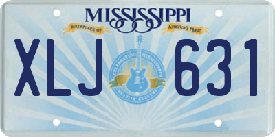 MS license plate XLJ631