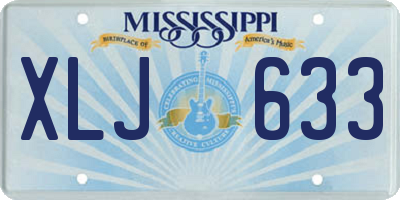 MS license plate XLJ633