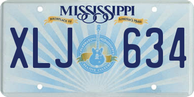 MS license plate XLJ634