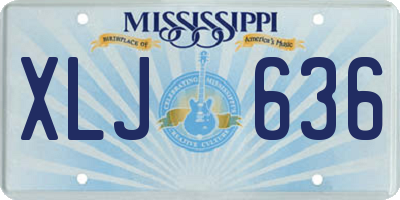 MS license plate XLJ636
