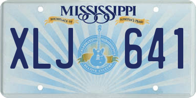 MS license plate XLJ641