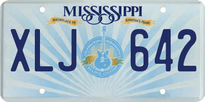 MS license plate XLJ642