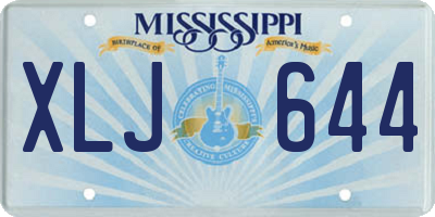 MS license plate XLJ644