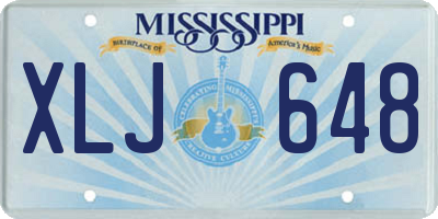 MS license plate XLJ648