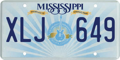 MS license plate XLJ649