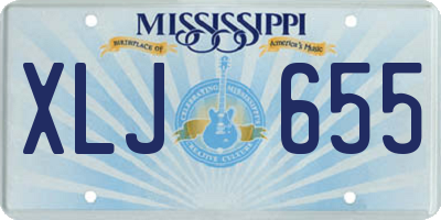 MS license plate XLJ655