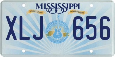 MS license plate XLJ656