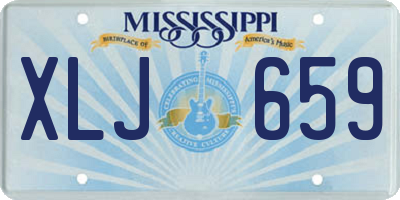 MS license plate XLJ659