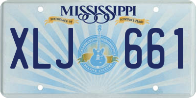 MS license plate XLJ661