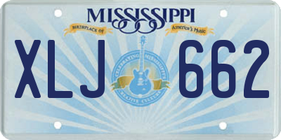 MS license plate XLJ662