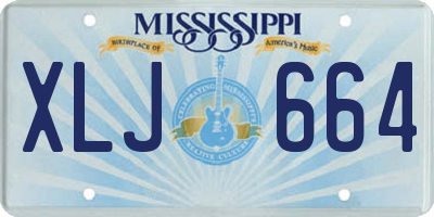 MS license plate XLJ664